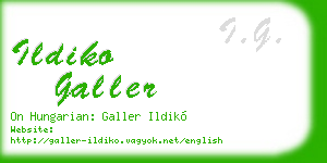 ildiko galler business card